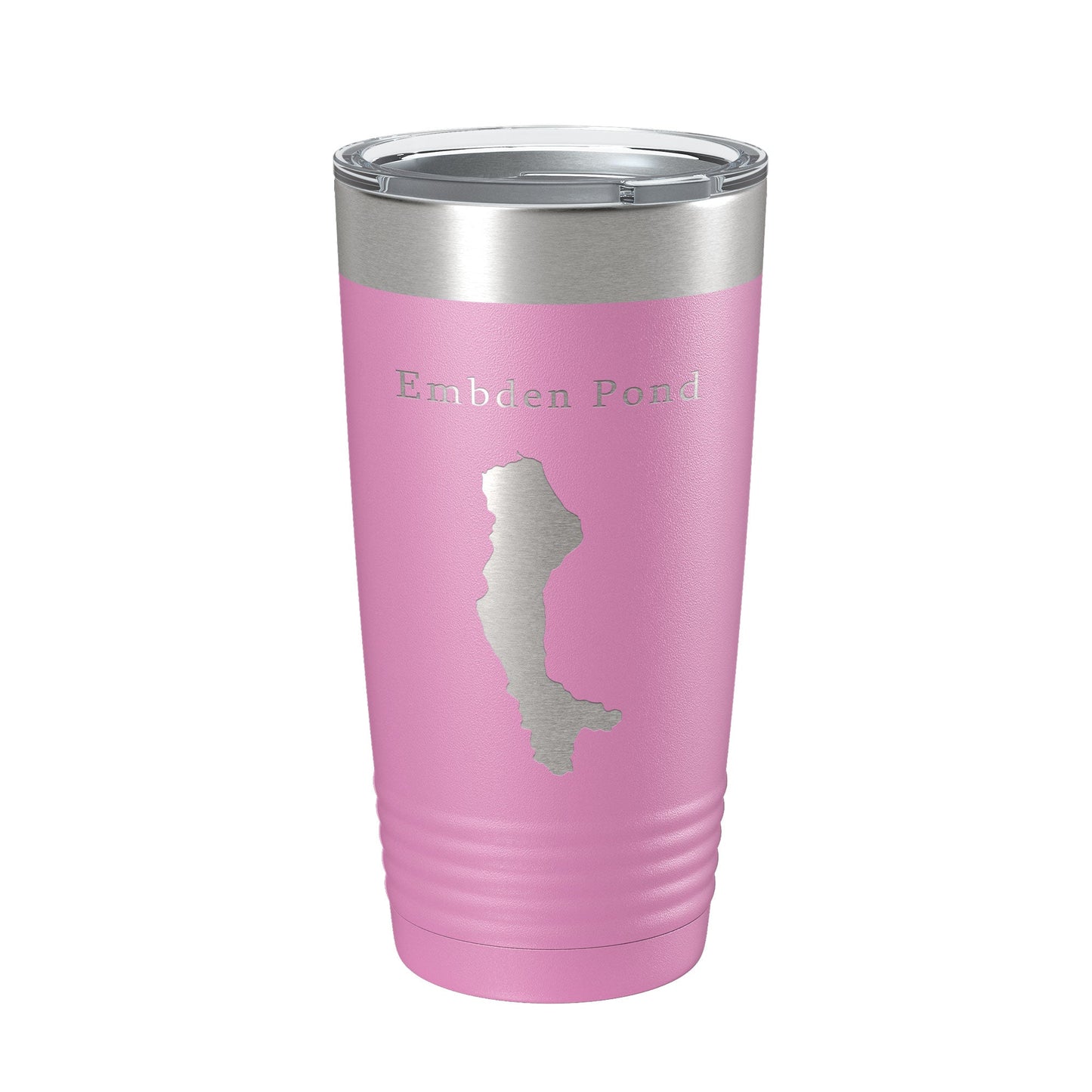 Embden Pond Tumbler Lake Map Travel Mug Insulated Laser Engraved Coffee Cup Maine 20 oz
