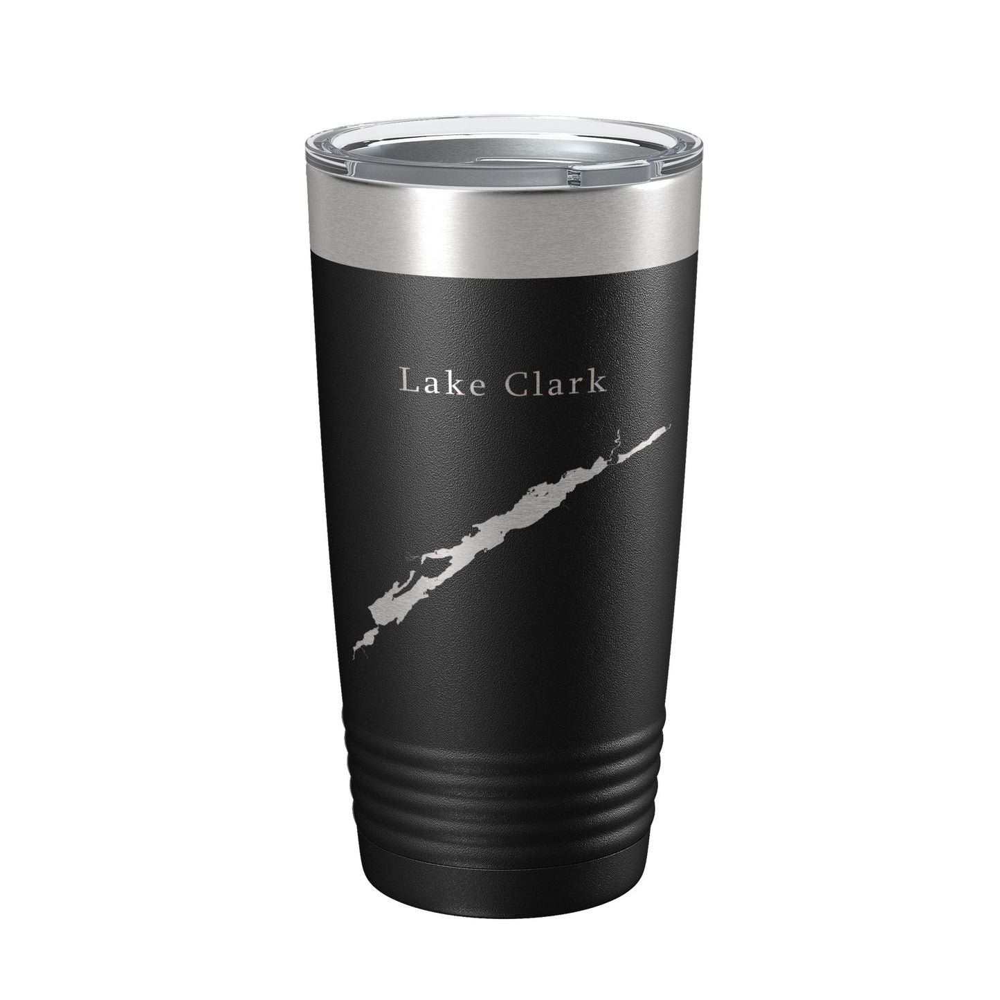 Lake Clark Map Tumbler Travel Mug Insulated Laser Engraved Coffee Cup Alaska 20 oz