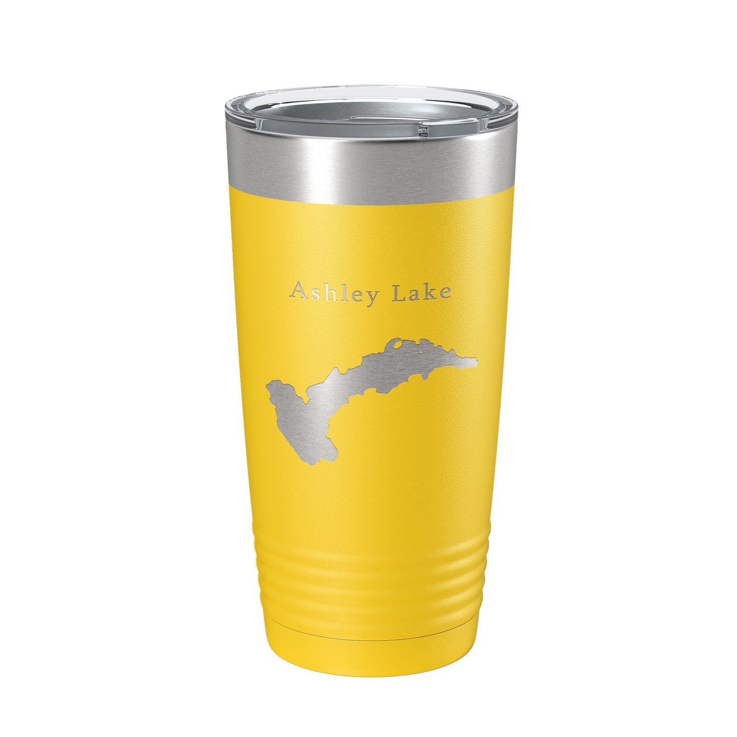 Ashley Lake Map Tumbler Travel Mug Insulated Laser Engraved Coffee Cup Montana 20 oz