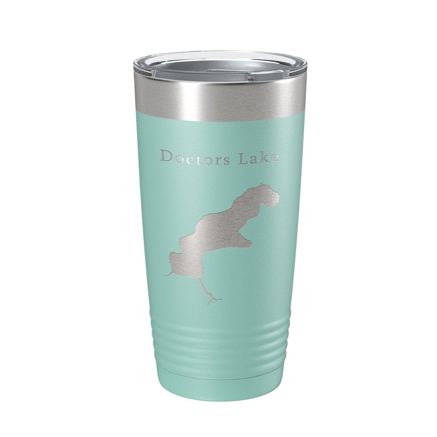 Doctors Lake Map Tumbler Travel Mug Insulated Laser Engraved Coffee Cup Florida 20 oz