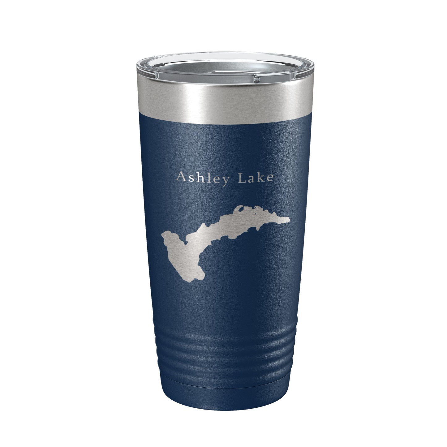 Ashley Lake Map Tumbler Travel Mug Insulated Laser Engraved Coffee Cup Montana 20 oz