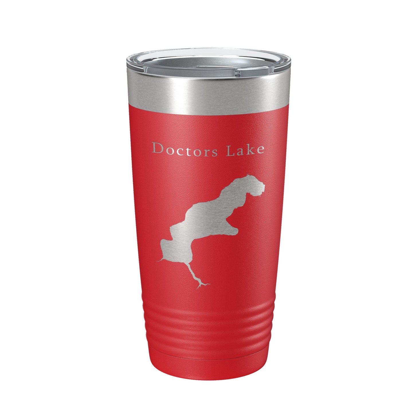 Doctors Lake Map Tumbler Travel Mug Insulated Laser Engraved Coffee Cup Florida 20 oz