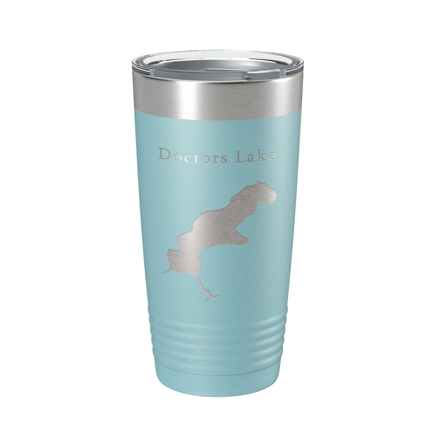 Doctors Lake Map Tumbler Travel Mug Insulated Laser Engraved Coffee Cup Florida 20 oz