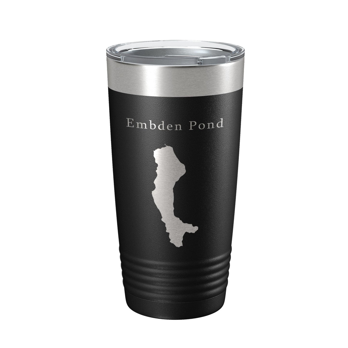 Embden Pond Tumbler Lake Map Travel Mug Insulated Laser Engraved Coffee Cup Maine 20 oz