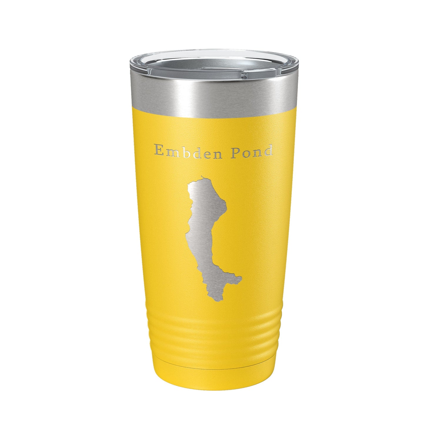 Embden Pond Tumbler Lake Map Travel Mug Insulated Laser Engraved Coffee Cup Maine 20 oz