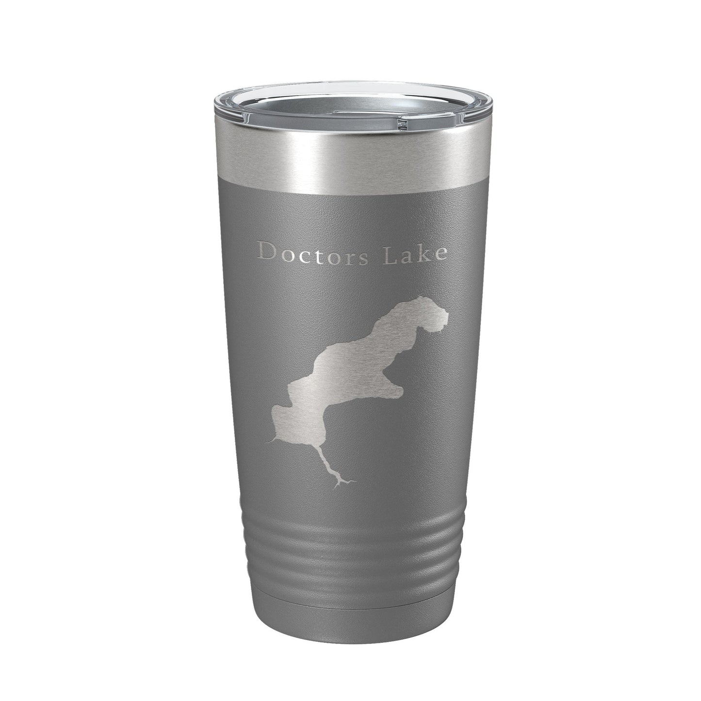 Doctors Lake Map Tumbler Travel Mug Insulated Laser Engraved Coffee Cup Florida 20 oz