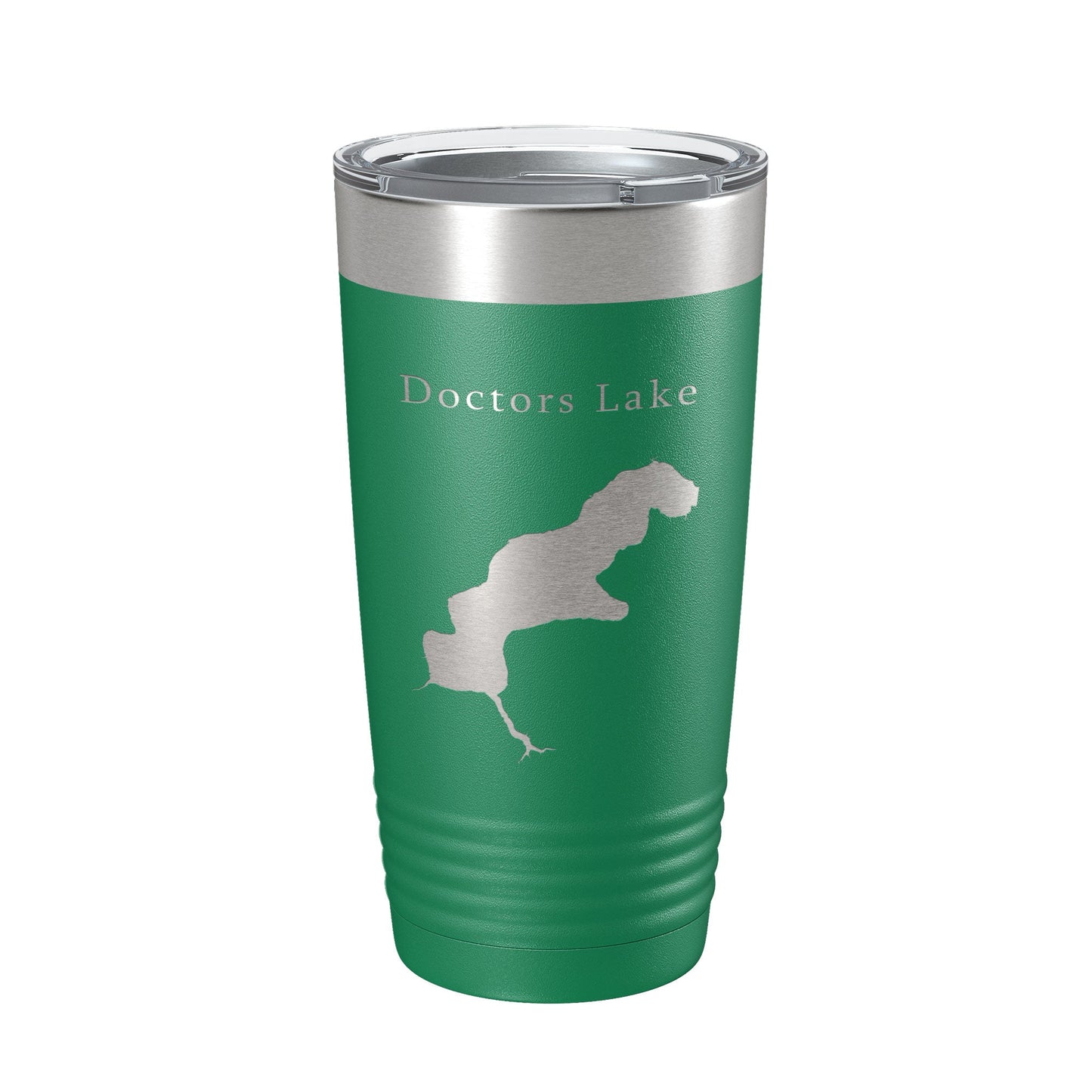 Doctors Lake Map Tumbler Travel Mug Insulated Laser Engraved Coffee Cup Florida 20 oz
