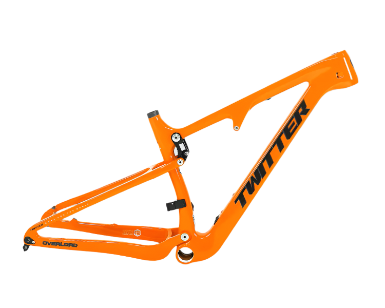 TWITTER OVERLORD Full Suspension Carbon MTB Frame – T800 Mix, 29"/27.5", AM, without Rear SHOX