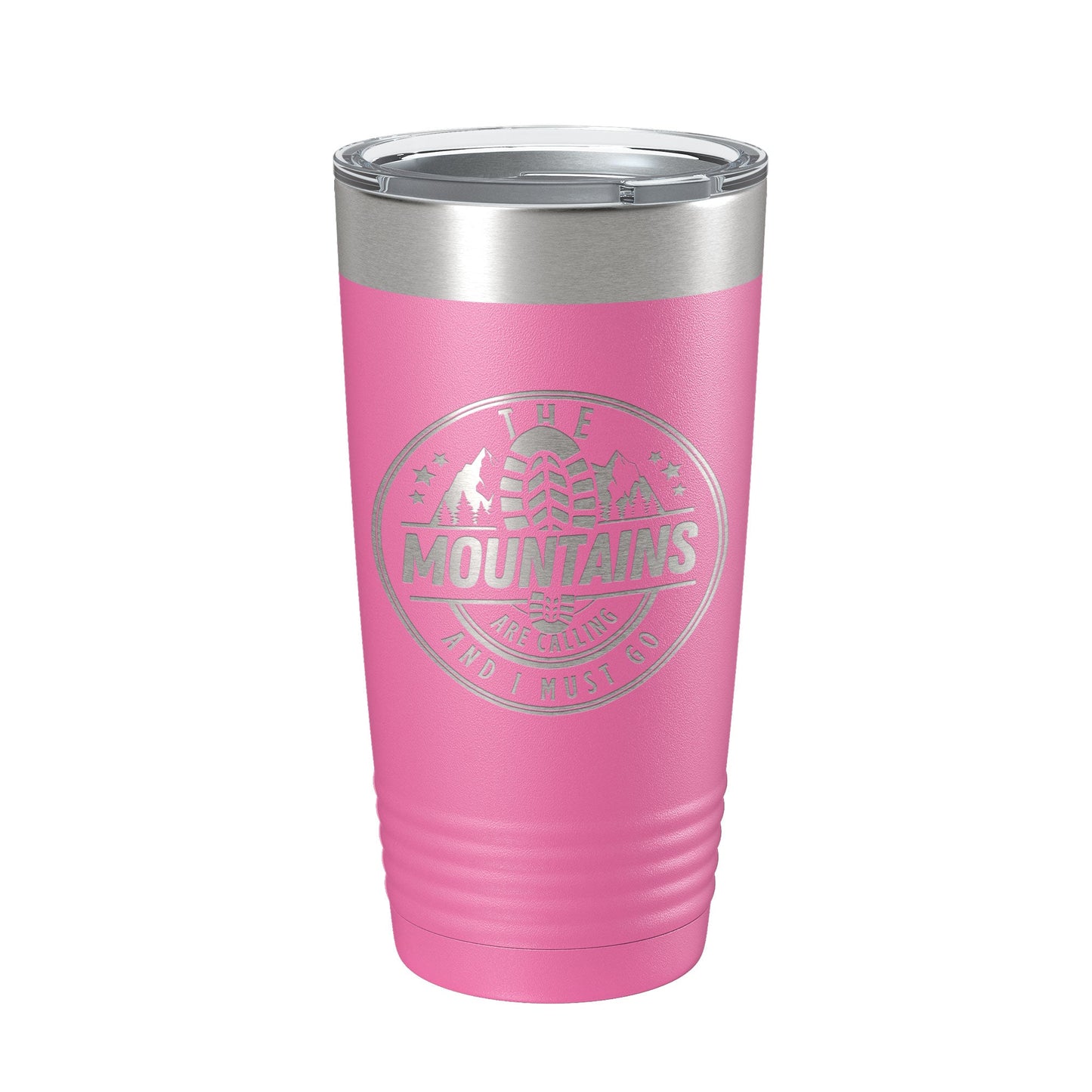 Mountains Are Calling Tumbler Camping Hiking Travel Mug Insulated Laser Engraved Coffee Cup Outdoors Gift 20 oz
