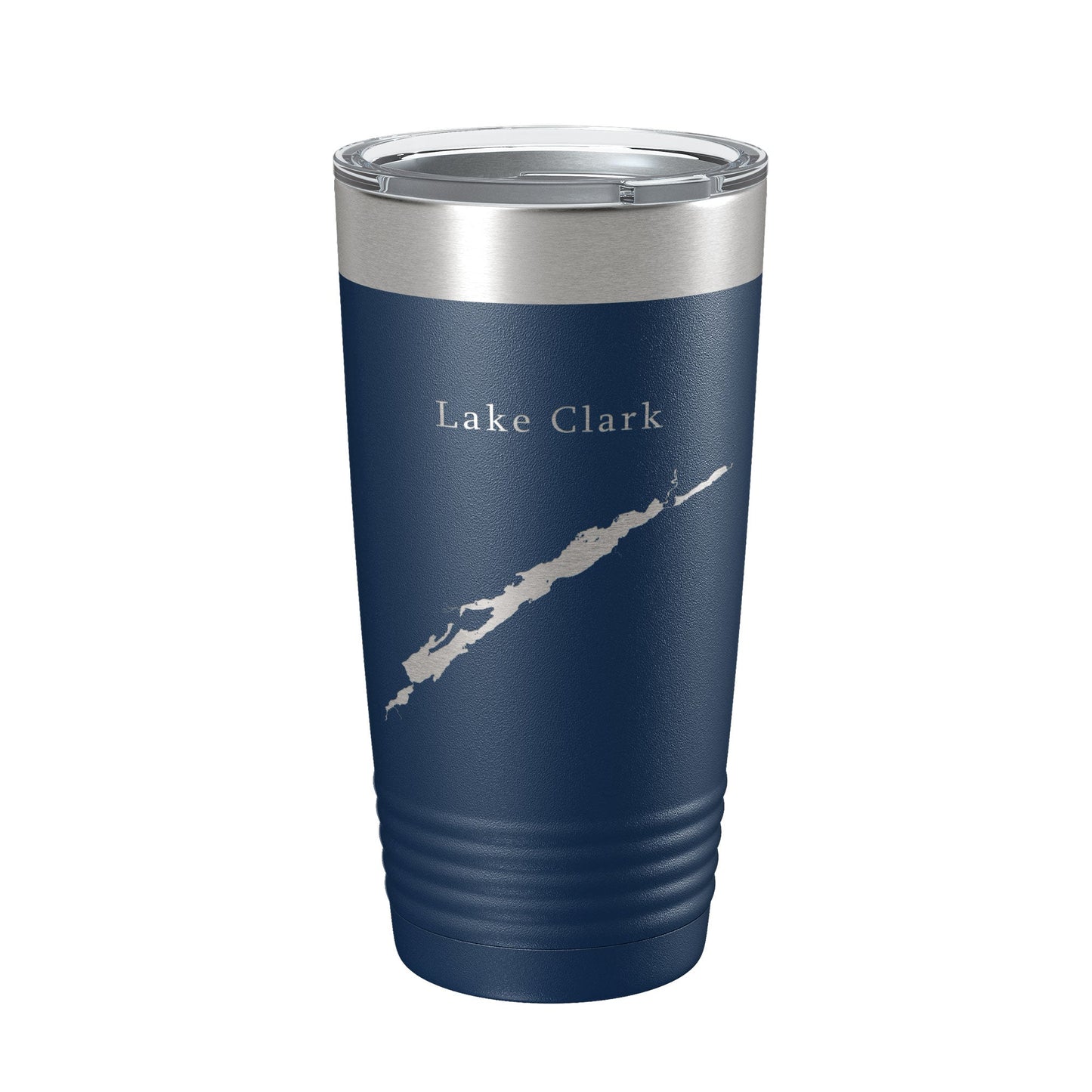 Lake Clark Map Tumbler Travel Mug Insulated Laser Engraved Coffee Cup Alaska 20 oz