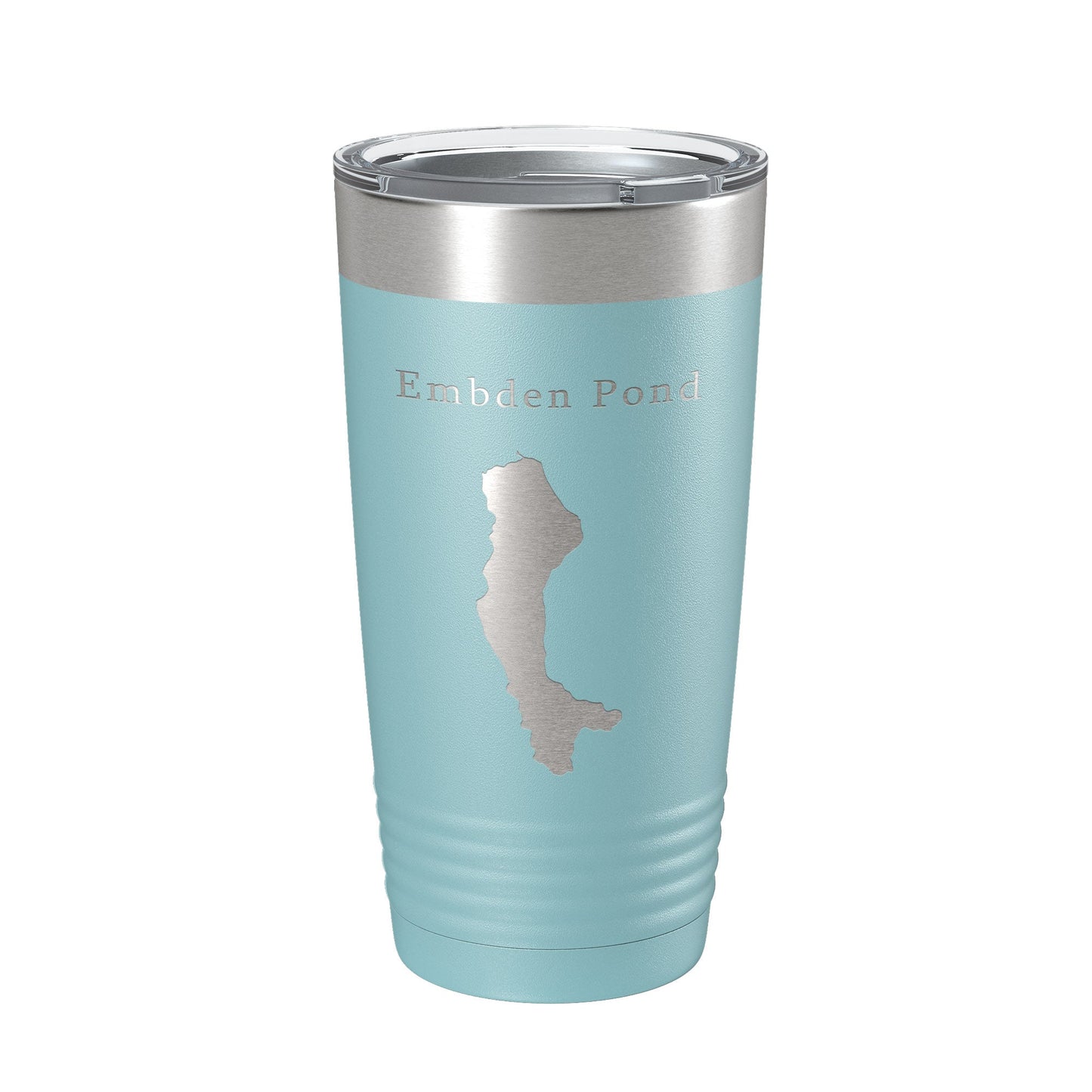 Embden Pond Tumbler Lake Map Travel Mug Insulated Laser Engraved Coffee Cup Maine 20 oz