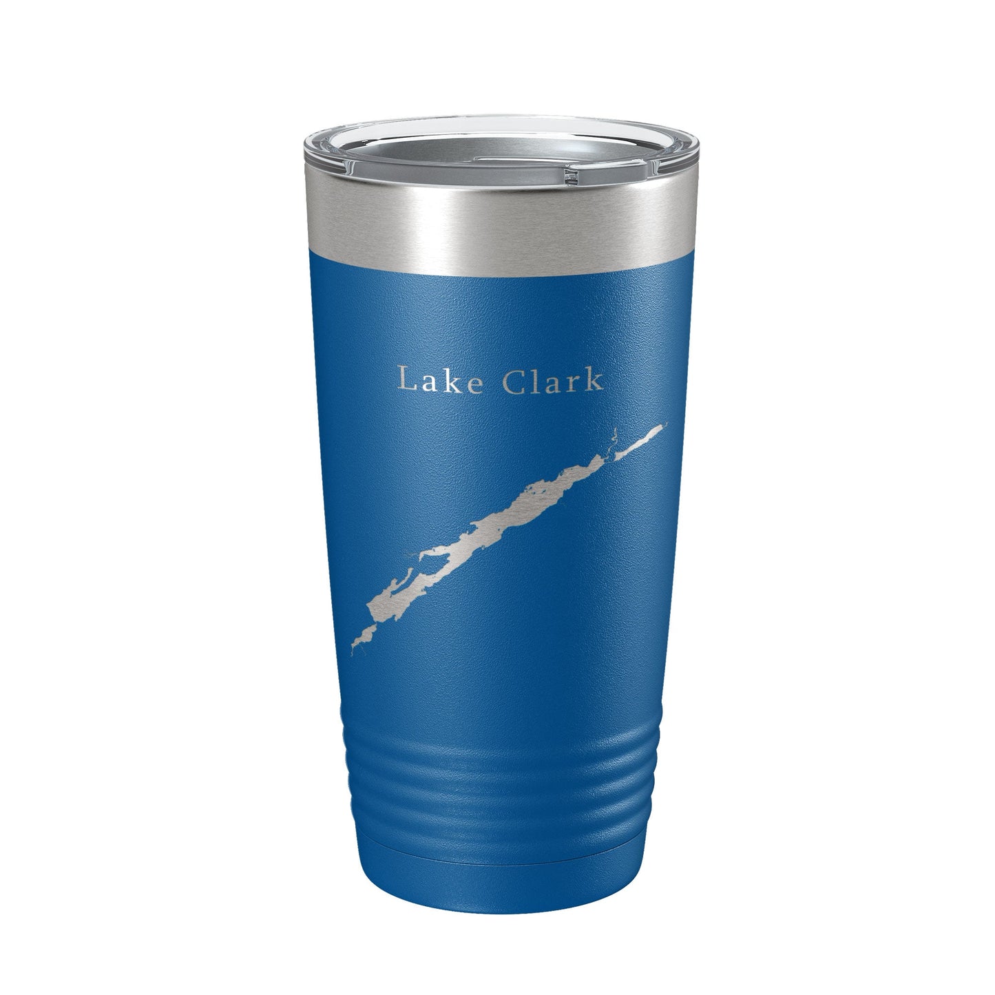 Lake Clark Map Tumbler Travel Mug Insulated Laser Engraved Coffee Cup Alaska 20 oz