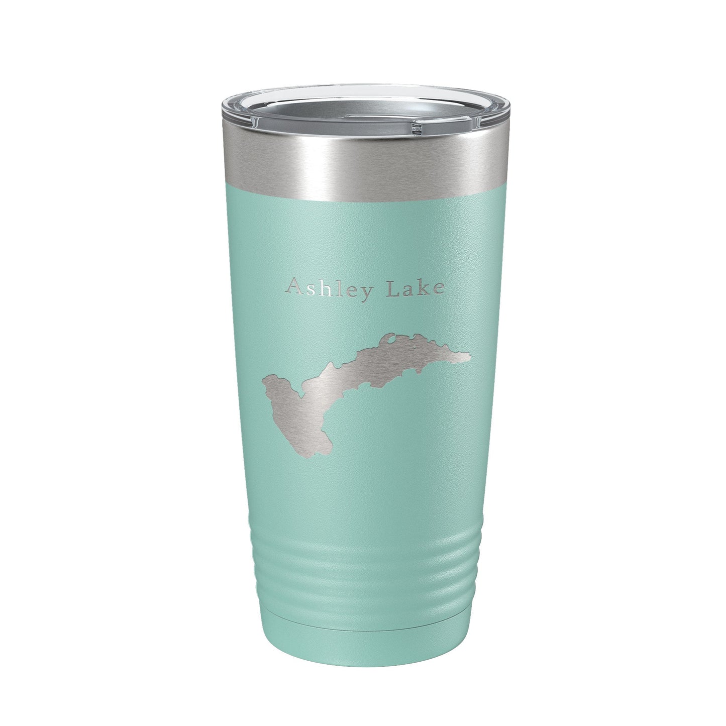 Ashley Lake Map Tumbler Travel Mug Insulated Laser Engraved Coffee Cup Montana 20 oz