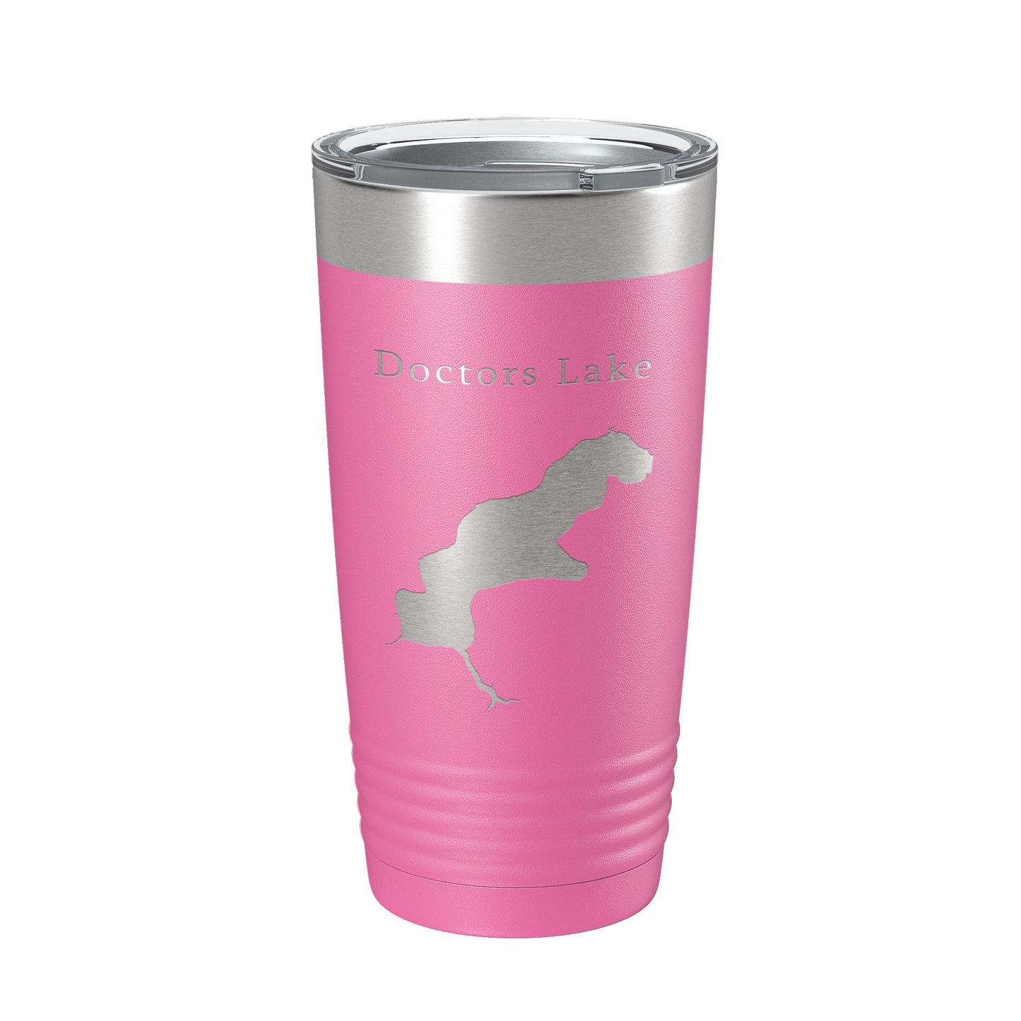 Doctors Lake Map Tumbler Travel Mug Insulated Laser Engraved Coffee Cup Florida 20 oz