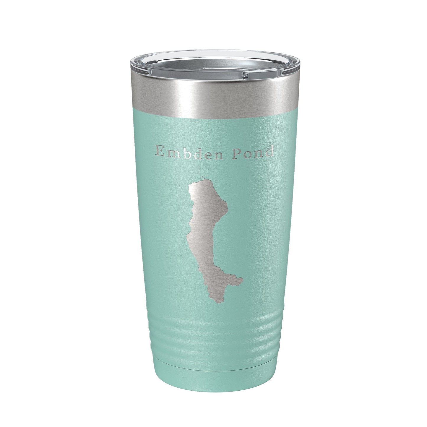 Embden Pond Tumbler Lake Map Travel Mug Insulated Laser Engraved Coffee Cup Maine 20 oz
