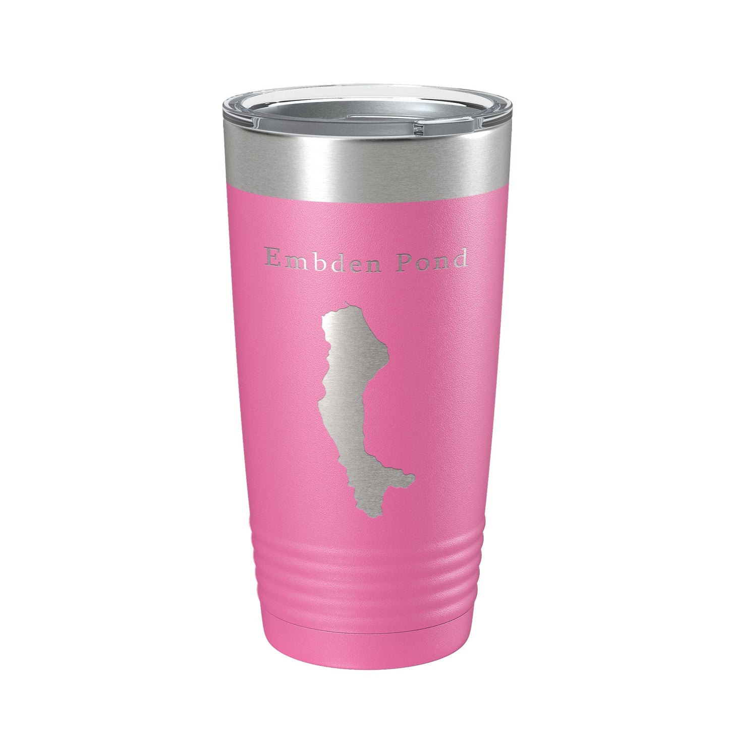 Embden Pond Tumbler Lake Map Travel Mug Insulated Laser Engraved Coffee Cup Maine 20 oz