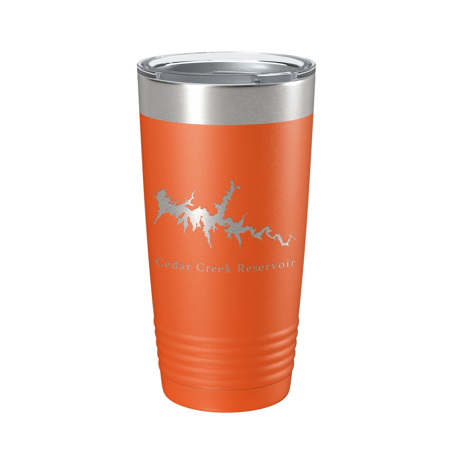 Cedar Creek Reservoir Tumbler Lake Map Travel Mug Insulated Laser Engraved Coffee Cup Alabama 20 oz