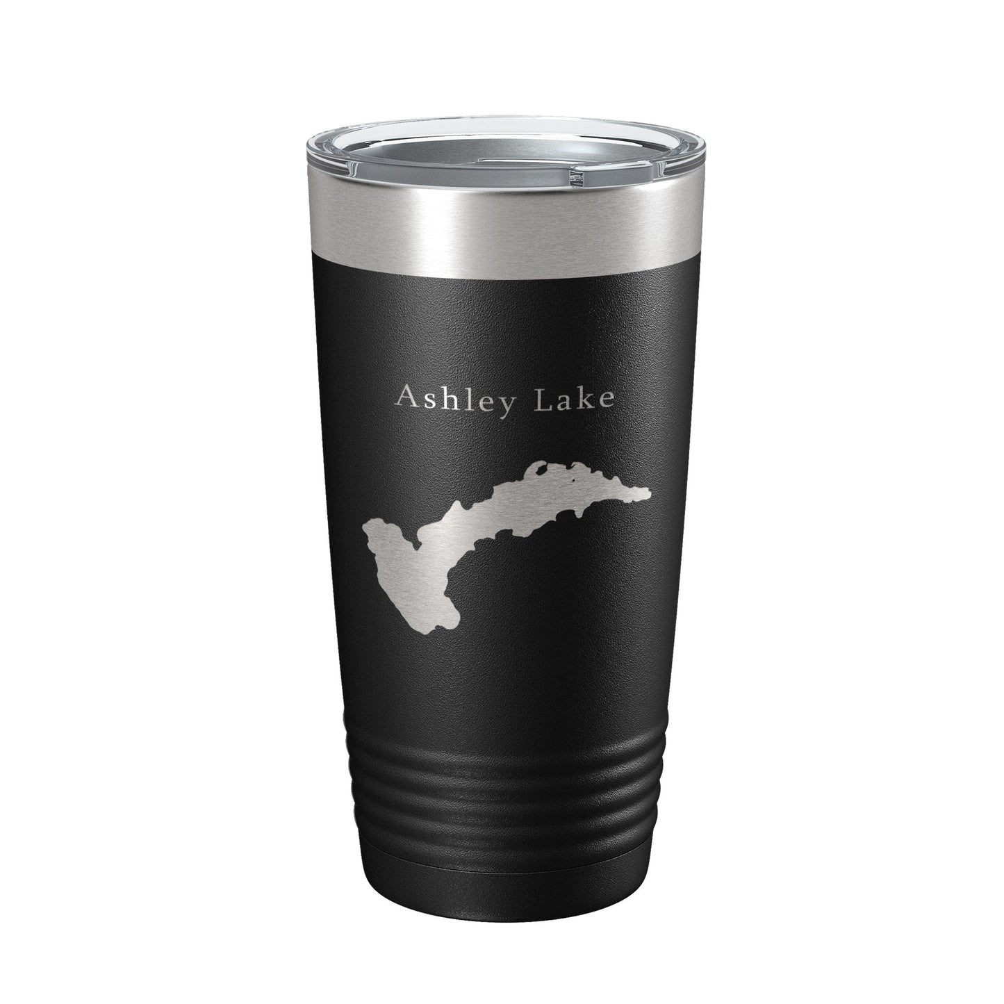 Ashley Lake Map Tumbler Travel Mug Insulated Laser Engraved Coffee Cup Montana 20 oz