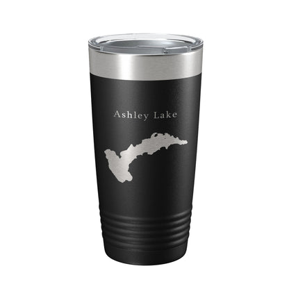 Ashley Lake Map Tumbler Travel Mug Insulated Laser Engraved Coffee Cup Montana 20 oz