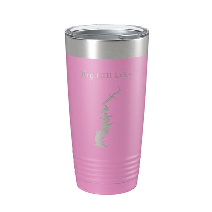 Big Hill Lake Map Tumbler Travel Mug Insulated Laser Engraved Coffee Cup Kansas 20 oz