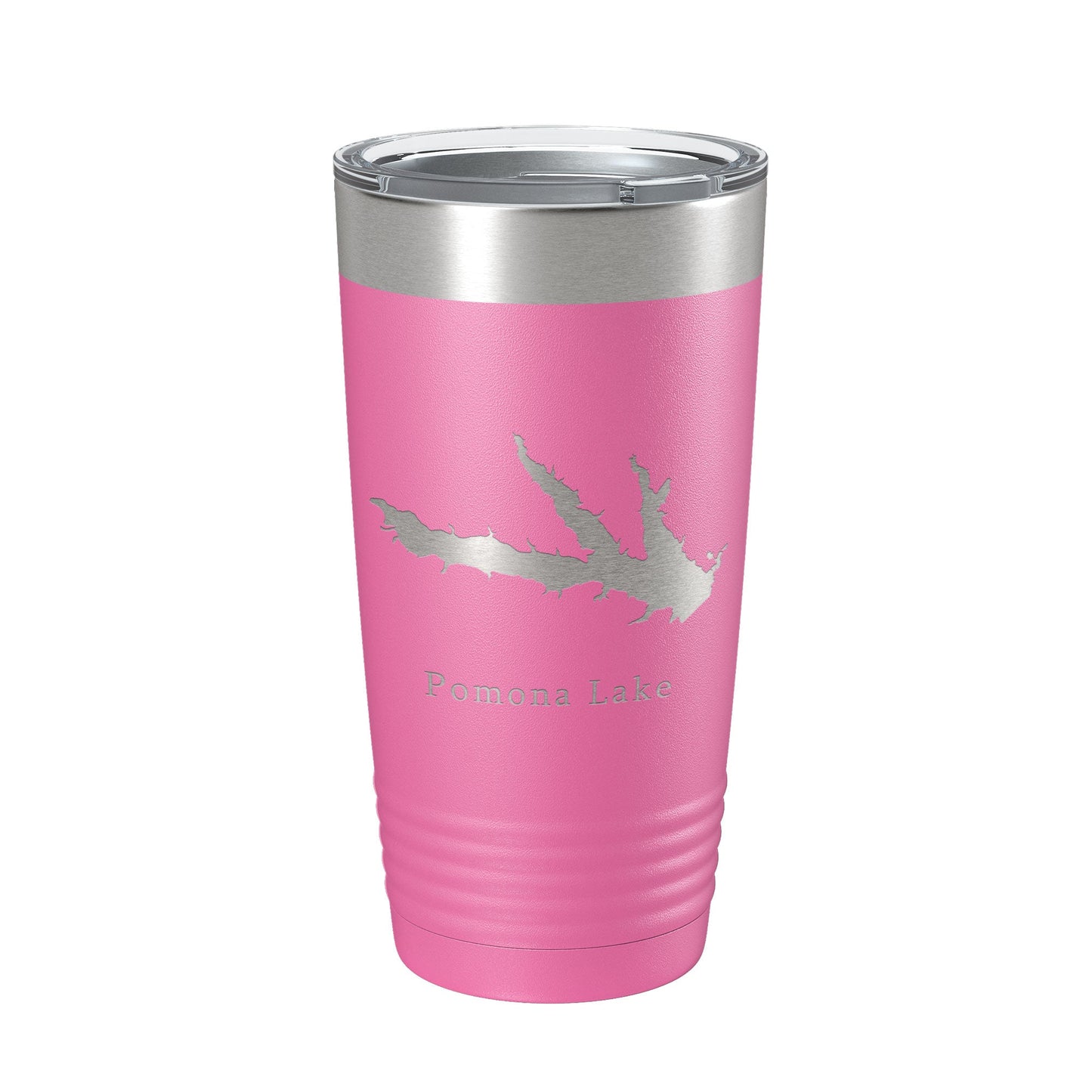 Pomona Lake Map Tumbler Travel Mug Insulated Laser Engraved Coffee Cup Kansas 20 oz