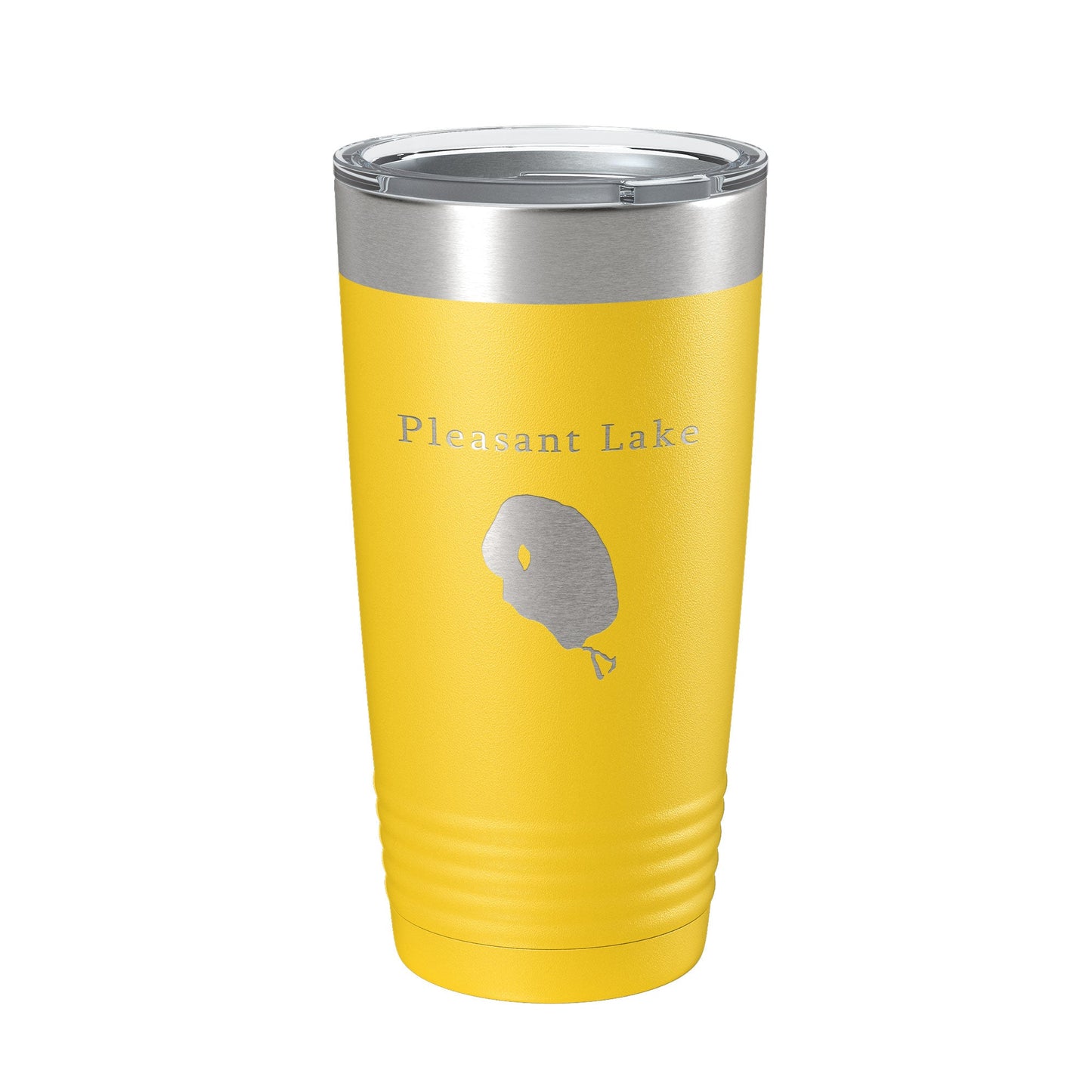Pleasant Lake Map Tumbler Travel Mug Insulated Laser Engraved Coffee Cup Michigan 20 oz