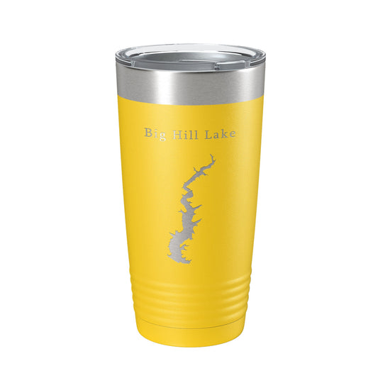 Big Hill Lake Map Tumbler Travel Mug Insulated Laser Engraved Coffee Cup Kansas 20 oz