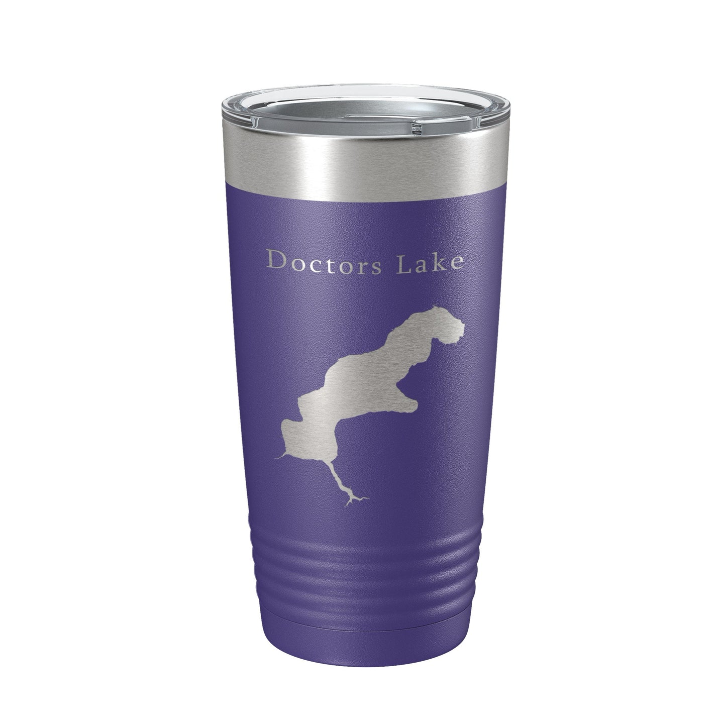 Doctors Lake Map Tumbler Travel Mug Insulated Laser Engraved Coffee Cup Florida 20 oz