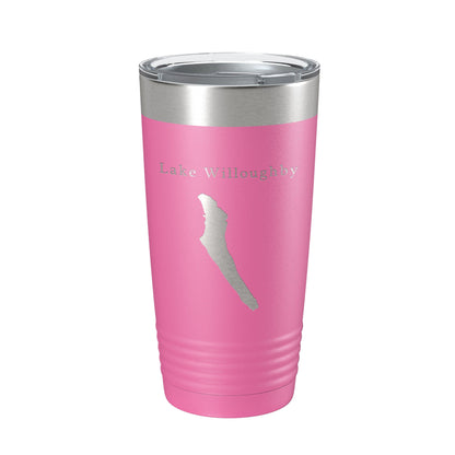 Lake Willoughby Map Tumbler Travel Mug Insulated Laser Engraved Coffee Cup Vermont 20 oz