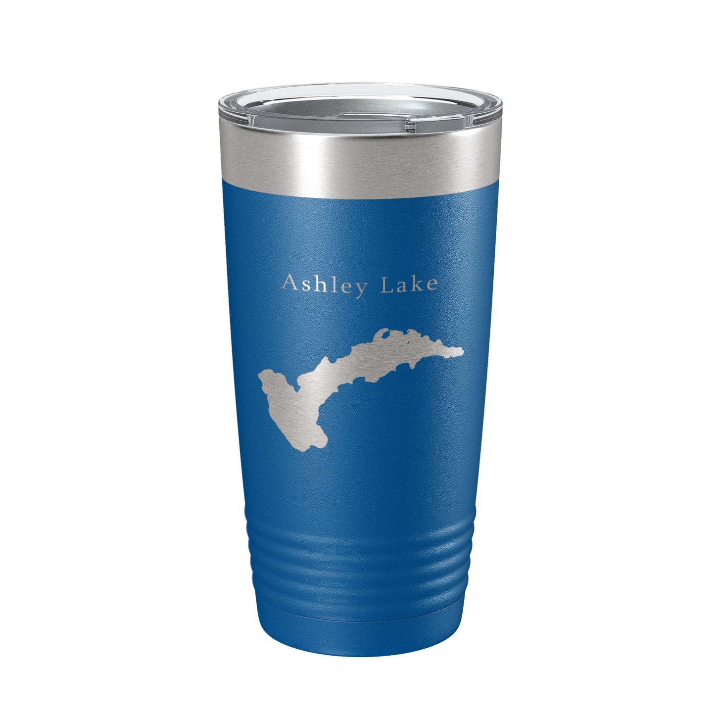 Ashley Lake Map Tumbler Travel Mug Insulated Laser Engraved Coffee Cup Montana 20 oz
