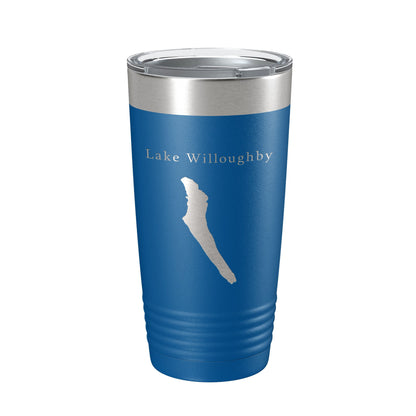 Lake Willoughby Map Tumbler Travel Mug Insulated Laser Engraved Coffee Cup Vermont 20 oz