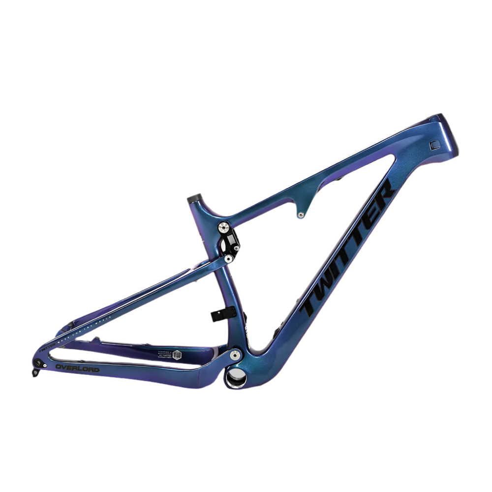 TWITTER OVERLORD Full Suspension Carbon MTB Frame – T800 Mix, 29"/27.5", AM, without Rear  SHOX