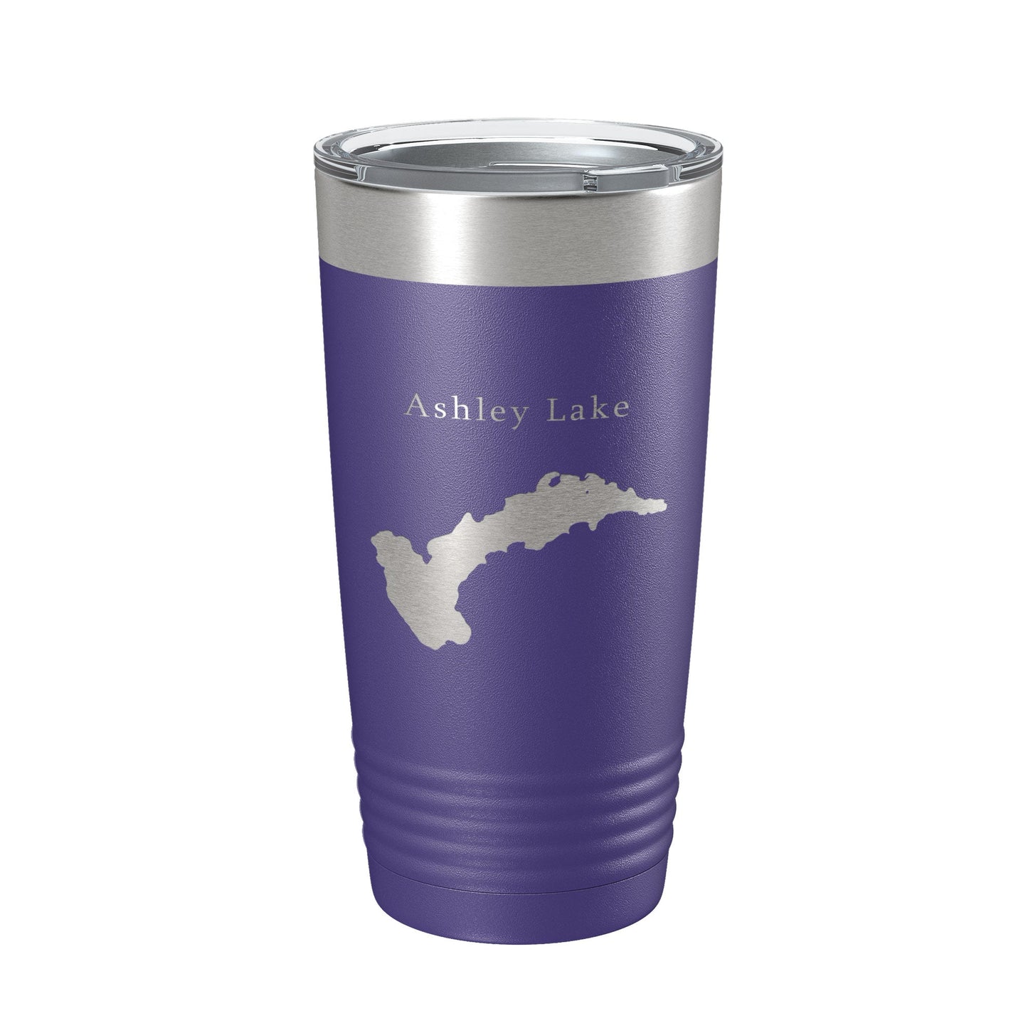 Ashley Lake Map Tumbler Travel Mug Insulated Laser Engraved Coffee Cup Montana 20 oz