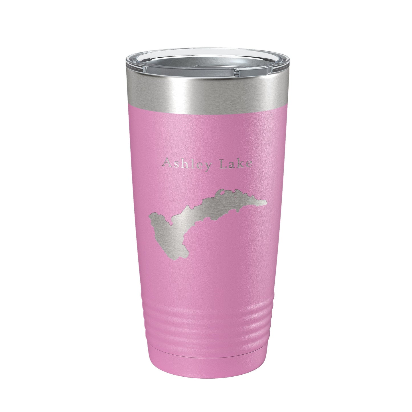 Ashley Lake Map Tumbler Travel Mug Insulated Laser Engraved Coffee Cup Montana 20 oz