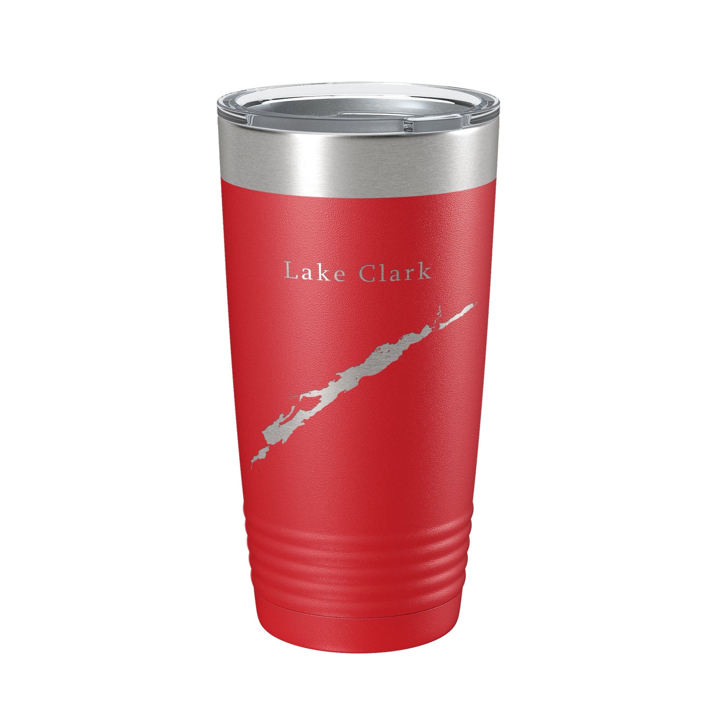 Lake Clark Map Tumbler Travel Mug Insulated Laser Engraved Coffee Cup Alaska 20 oz