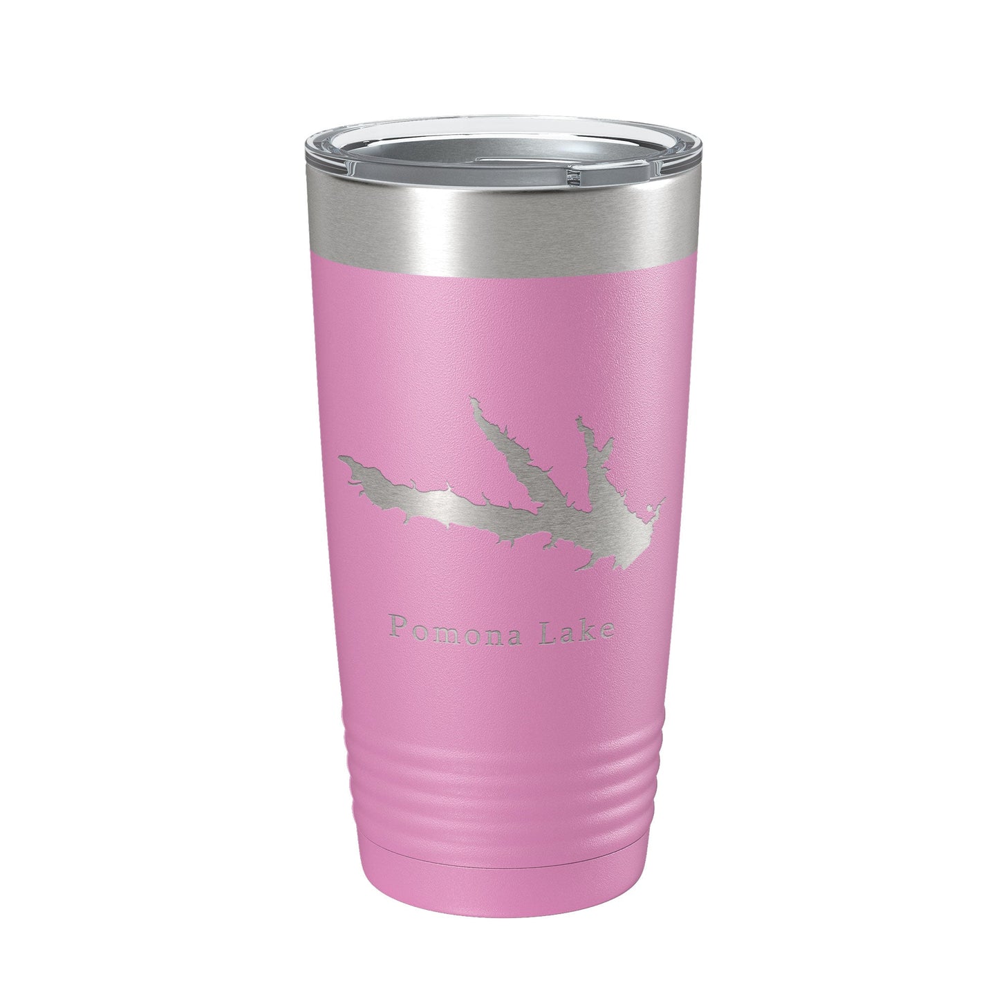 Pomona Lake Map Tumbler Travel Mug Insulated Laser Engraved Coffee Cup Kansas 20 oz